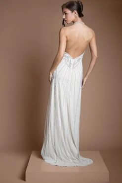 Robe de Mariée Coast Honoured à Col Halter Sculptante et Ornementée