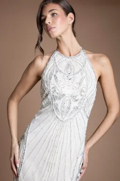 Robe de Mariée Coast Honoured à Col Halter Sculptante et Ornementée
