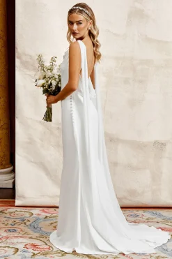 Robe de Mariée Coast Honoured en Mousseline avec Détail Dos Drapé