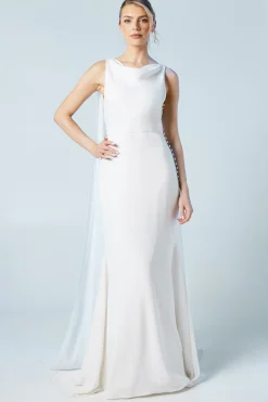 Robe de Mariée Coast Honoured en Mousseline avec Détail Dos Drapé