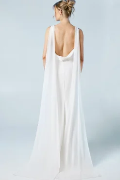 Robe de Mariée Coast Honoured en Mousseline avec Détail Dos Drapé