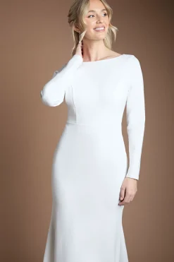 Robe De Mariée Coast Honoured À Encolure Bardot Avec Traîne Synthétiqueddle