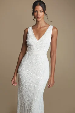 Coast Robe De Mariée Honoured Petite À Décolleté Plongeant Ornée De Motifs Floraux Vintage<Femme Robes|Robes Longues