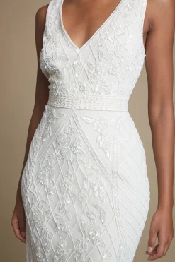 Coast Robe De Mariée Honoured Petite À Décolleté Plongeant Ornée De Motifs Floraux Vintage<Femme Robes|Robes Longues