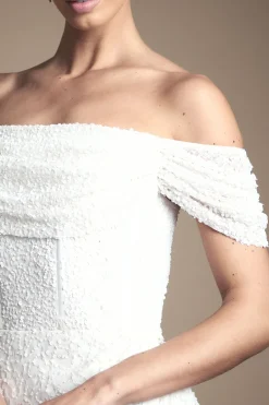 Coast Robe de Mariée Honoured à Sequins Bardot et Jupe Portefeuille<Femme Robes|Robes Longues