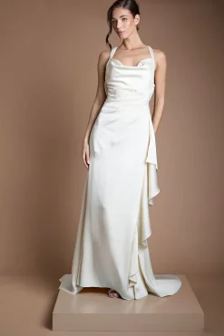 Coast Robe De Mariée Col Bénitier À Bretelles Perlées<Femme Robes|Robes À Col Bénitier