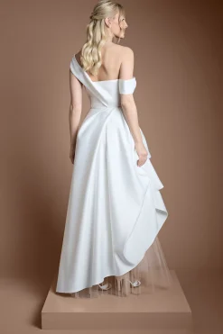 Coast Robe de Mariée à Corsage Une Épaule et Jupe Asymétrique<Femme Toutes Les Robes|Robe Satin