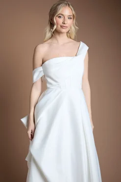 Coast Robe de Mariée à Corsage Une Épaule et Jupe Asymétrique<Femme Toutes Les Robes|Robe Satin