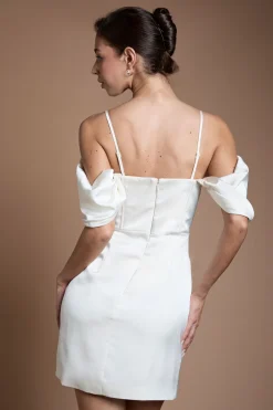 Coast Robe De Mariée Courte En Satin À Corset<Femme Robes Corset|Satin Et Dentelle