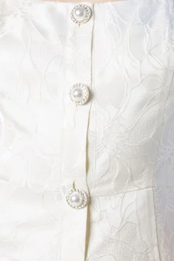 Coast Robe de Mariée Courte à Manches Bouffantes et Boutons Bijoux<Femme Robes|Toutes Les Robes