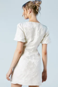 Coast Robe de Mariée Courte à Manches Bouffantes et Boutons Bijoux<Femme Robes|Toutes Les Robes