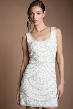 Robe De Mariée Courte Perlée