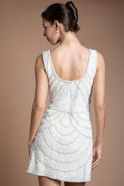 Robe De Mariée Courte Perlée