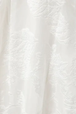 Coast Robe de Mariée à Décolleté Plongeant en Organza Jacquard avec Manches Bouffantes<Femme Toutes Les Robes|Robes Longues