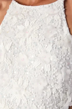 Robe de Mariée en Tulle à Ornements Floraux