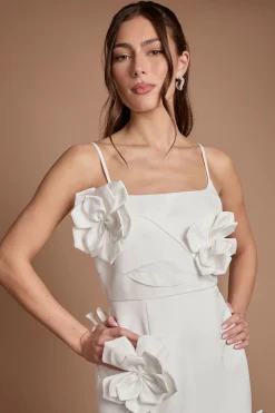 Robe De Mariée Fourreau À Corsage Fleuri