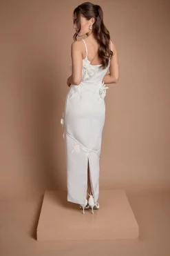 Robe De Mariée Fourreau À Corsage Fleuri