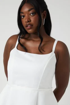 Coast Robe de Mariée Grande Taille en Satin Structuré à Jupe Ample<Femme Satin Et Dentelle|Robes
