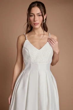 Robe De Mariée À Jupe Ample Ornée De Perles