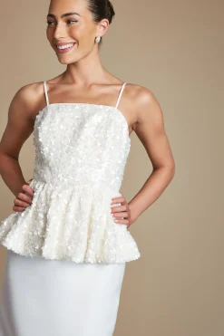 Coast Robe De Mariée À Jupe Crayon Et Haut À Sequins<Femme Robes|Robes Longues