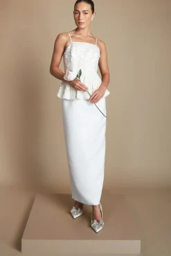 Coast Robe De Mariée À Jupe Crayon Et Haut À Sequins<Femme Robes|Robes Longues