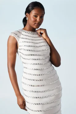 Coast Robe de Mariée à Manches Courtes avec Détails de Gemmes Incrustées<Femme Robes|Robes Longues