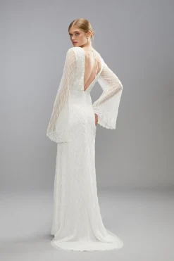 Coast Robe de Mariée Maxi Boho Ornée avec Dos Noué<Femme Robes Bohème|Robes À Manches Longues