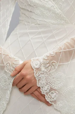 Coast Robe de Mariée Maxi Boho Ornée avec Dos Noué<Femme Robes Bohème|Robes À Manches Longues