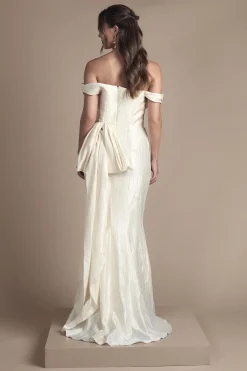 Coast Robe de Mariée Maxi à Corset Drapé avec Nœud<Femme Robes Corset|Toutes Les Robes