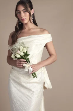 Coast Robe de Mariée Maxi à Corset Drapé avec Nœud<Femme Robes Corset|Toutes Les Robes