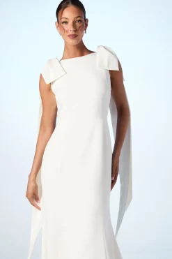 Robe de Mariée Maxi à Dos Boutonné avec Détail Nœud