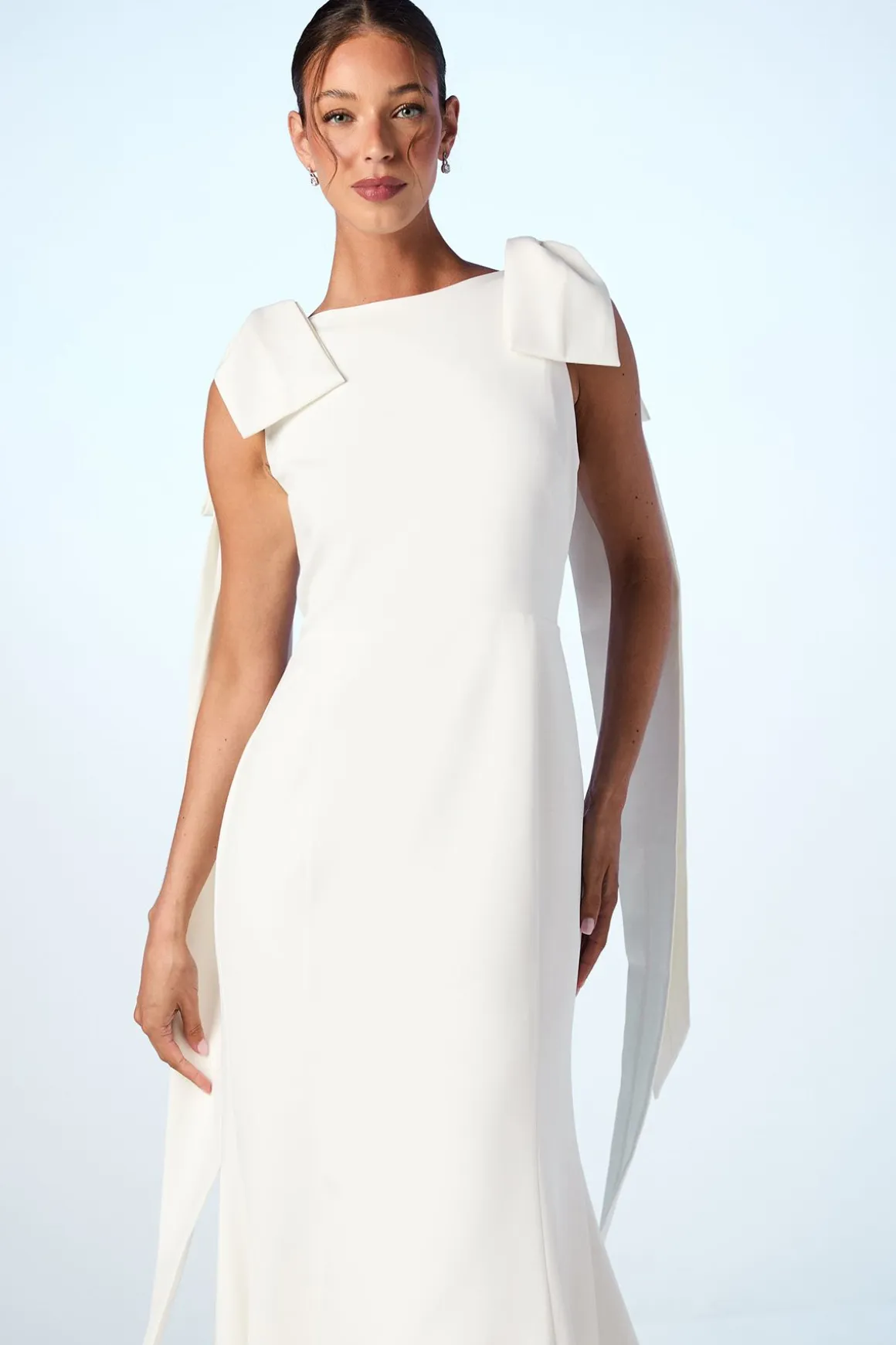 Robe de Mariée Maxi à Dos Boutonné avec Détail Nœud