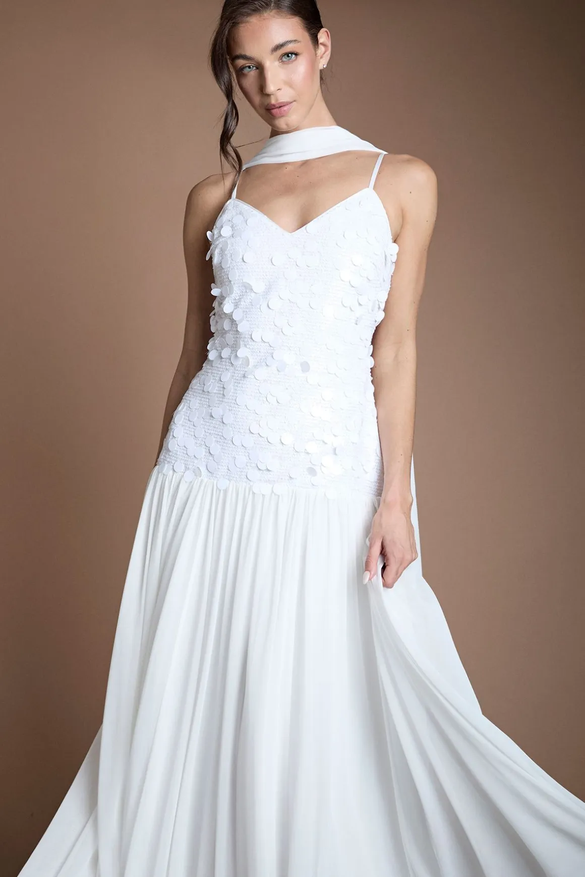 Robe De Mariée Maxi Muse En Sequins Et Mesh
