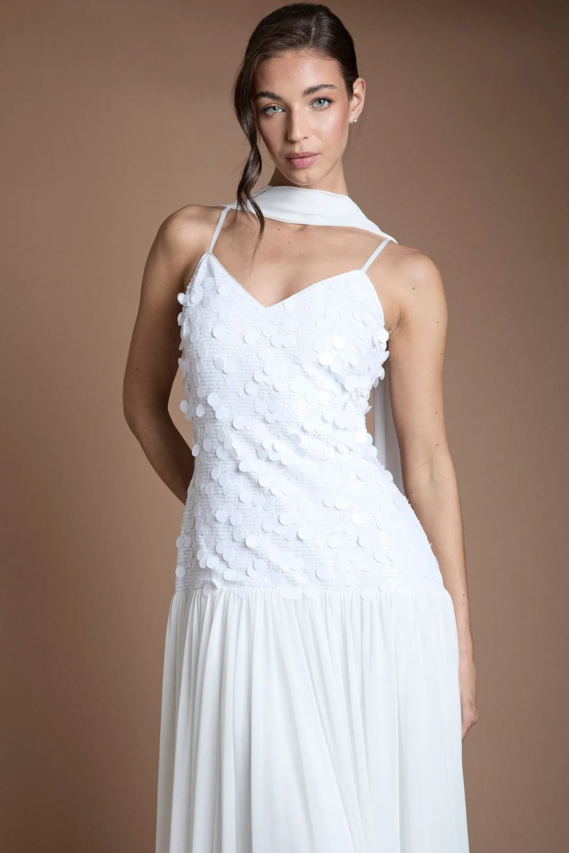 Robe De Mariée Maxi Muse En Sequins Et Mesh