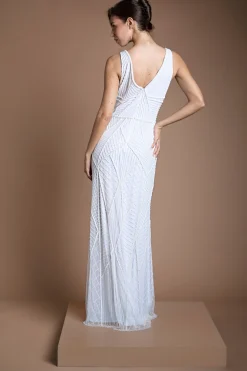 Robe De Mariée Maxi À Perles Géométriques