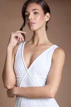 Robe De Mariée Maxi À Perles Géométriques