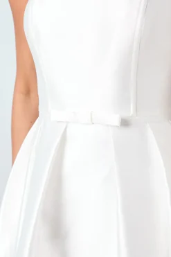 Robe de Mariée Maxi Sans Bretelles à Encolure Festonnée