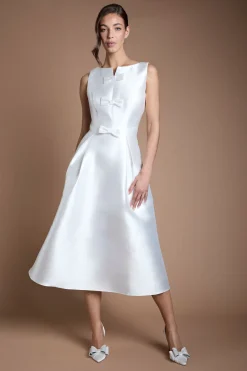 Coast Robe De Mariée Midi À Jupe Ample Avec Détail Nœud<Femme Robes|Robes Longues