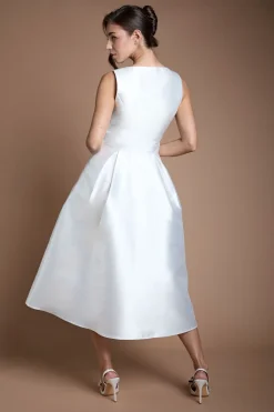 Coast Robe De Mariée Midi À Jupe Ample Avec Détail Nœud<Femme Robes|Robes Longues