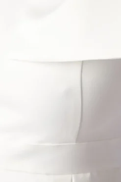 Robe de Mariée Mi-Longue Asymétrique avec Nœud Statement