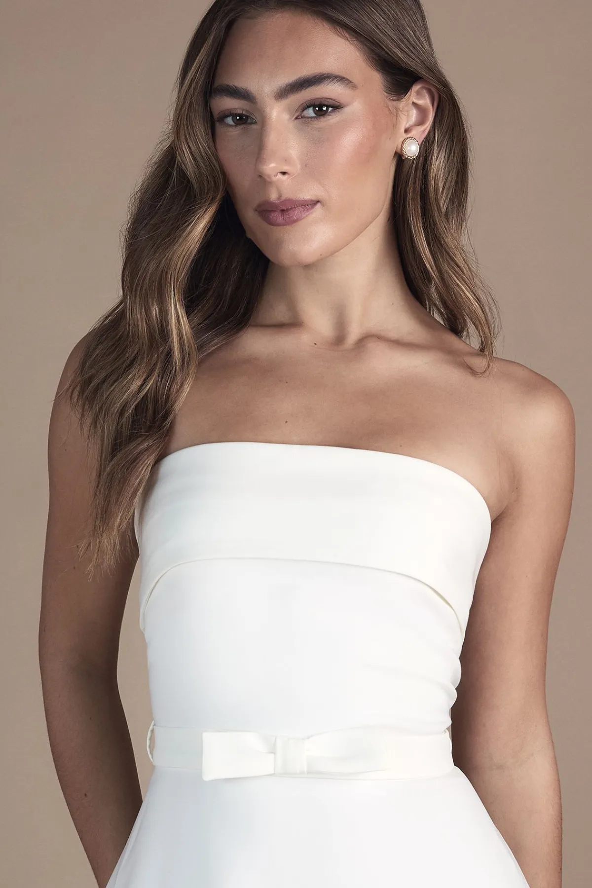 Coast Robe de Mariée Mi-Longue Bustier avec Nœud à la Taille<Femme Robes|Robes Mi-Longues