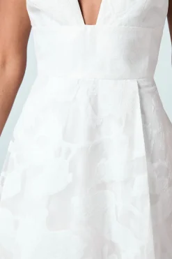 Coast Robe de Mariée Mi-Longue Jacquard à Décolleté Plongeant<Femme Robes|Robes Mi-Longues
