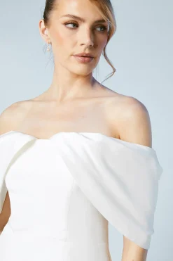 Coast Robe de Mariée Mini en Crêpe Taffetas à Décolleté Bardot<Femme Robes|Toutes Les Robes