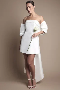 Coast Robe de Mariée Mini en Sergé Minimaliste Sans Bretelles<Femme Robes|Toutes Les Robes