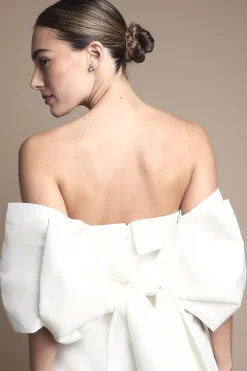 Coast Robe de Mariée Mini en Sergé Minimaliste Sans Bretelles<Femme Robes|Toutes Les Robes