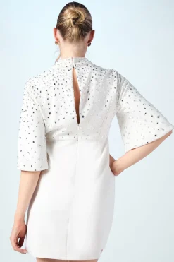Coast Robe de Mariée Mini à Manches Chauve-Souris avec Détails de Gemmes Incrustées<Femme Robes|Toutes Les Robes