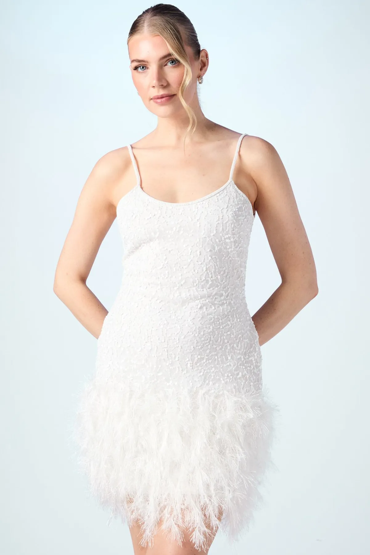 Coast Robe de Mariée Mini Ornée de Sequins Style Plumes<Femme Robes|Toutes Les Robes