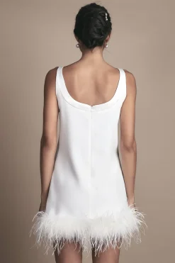 Coast Robe de Mariée Mini à Ourlet de Plumes<Femme Toutes Les Robes|Robe Satin