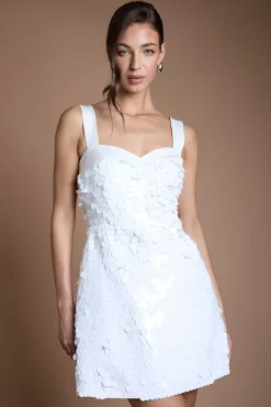 Robe De Mariée Mini À Sequins Disques