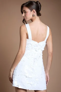 Robe De Mariée Mini À Sequins Disques